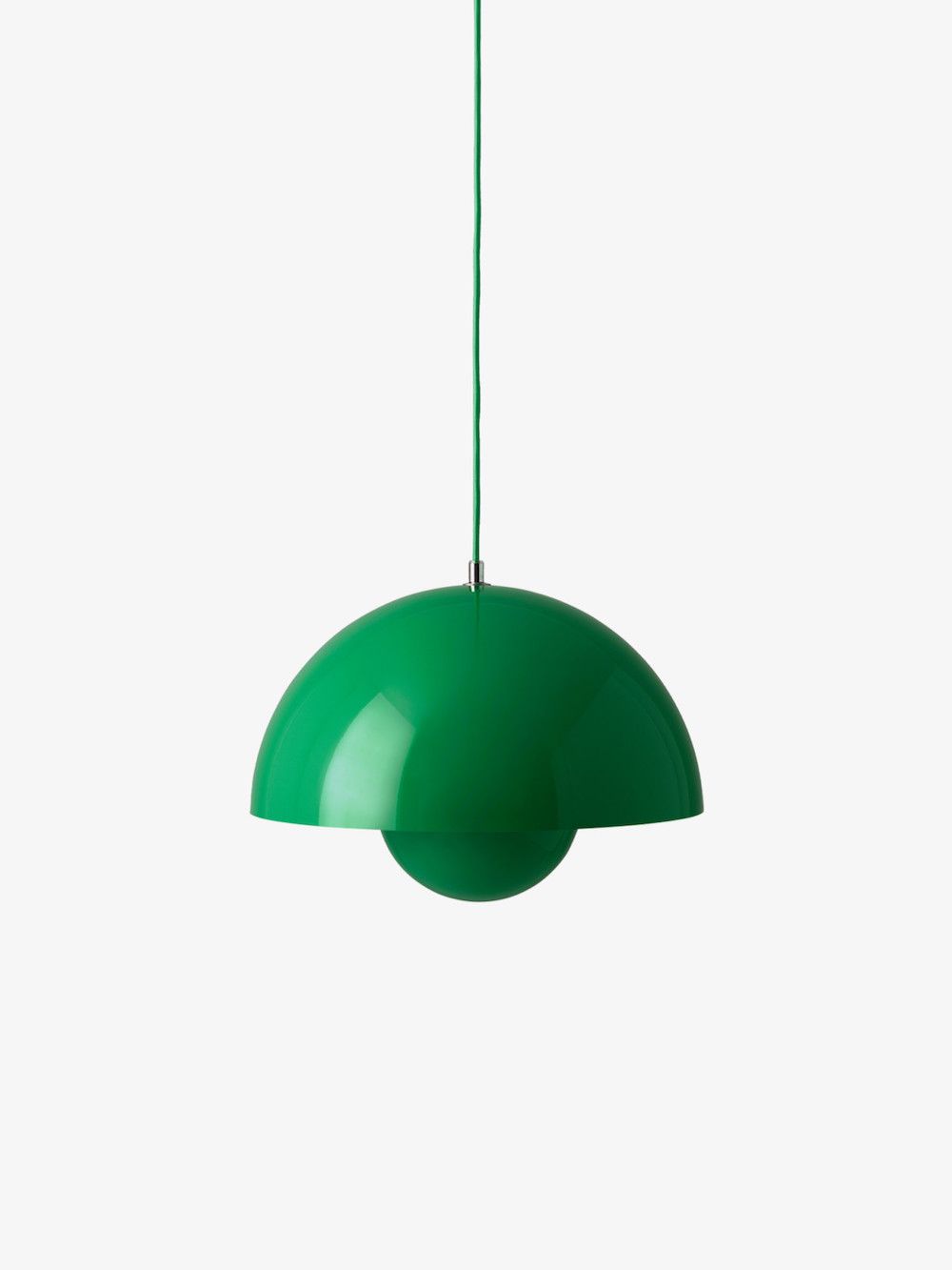 Lampa wisząca w kolorze zielonym w połysku