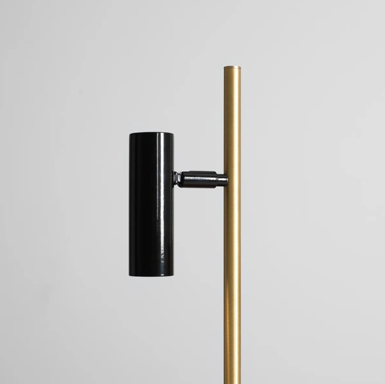 Lampa biurkowa czarno-złota Trevo - tuba
