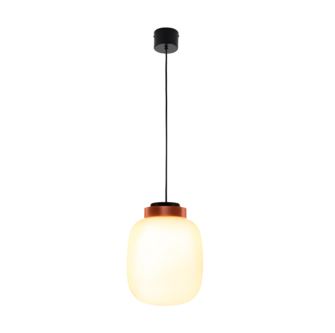 Lampa wisząca szklana Boom 25 - miedziana