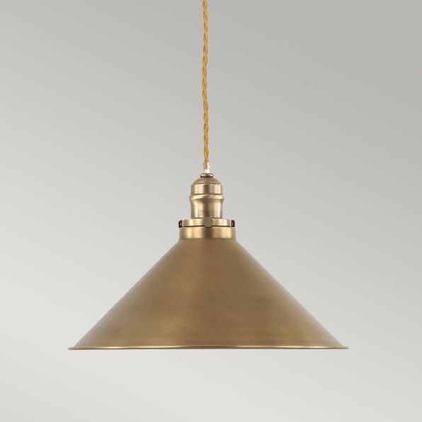 Metalowa lampa wisząca Provence - antyczny mosiądz, regulowana długość