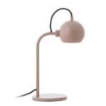 Nowoczesna lampa biurkowa Ball Single - kremowa