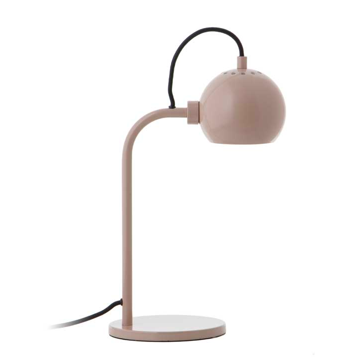 Nowoczesna lampa biurkowa Ball Single - kremowa