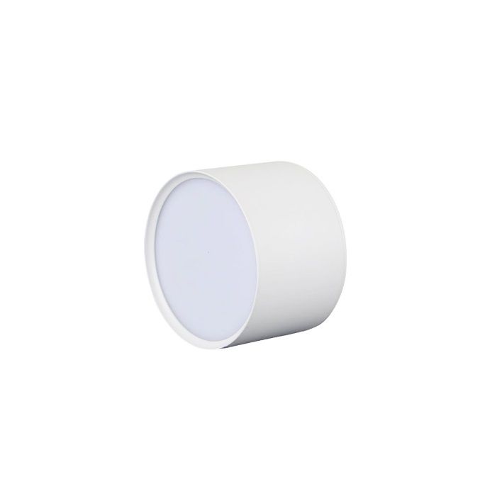 Okrągła oprawa natynkowa Kendal - biała tuba spot, LED, 6W