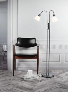 SALE! Lampa podłogowa Ray - Nordlux - srebrna