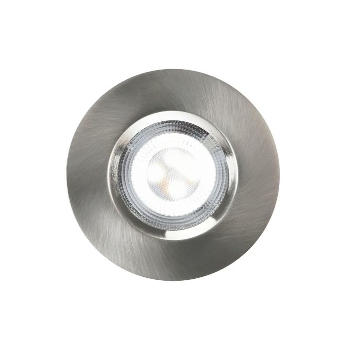 Srebrne oczko sufitowe Don Smart - LED, IP65 - do łazienki
