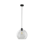 Transparentna szklana lampa wisząca Cubus - bezbarwna kula