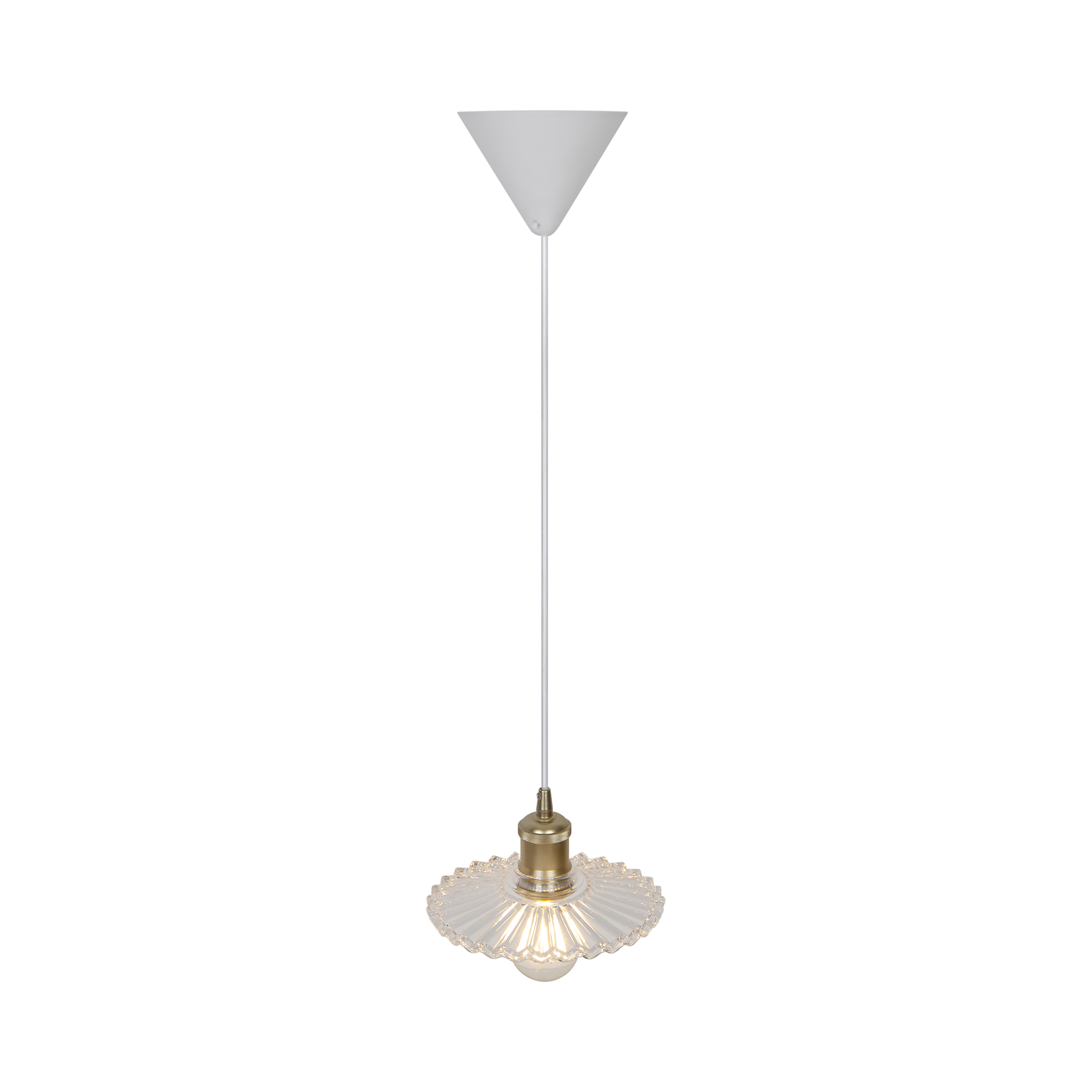 Elegancka lampa wisząca ze szklanym dekoracyjnym kloszem