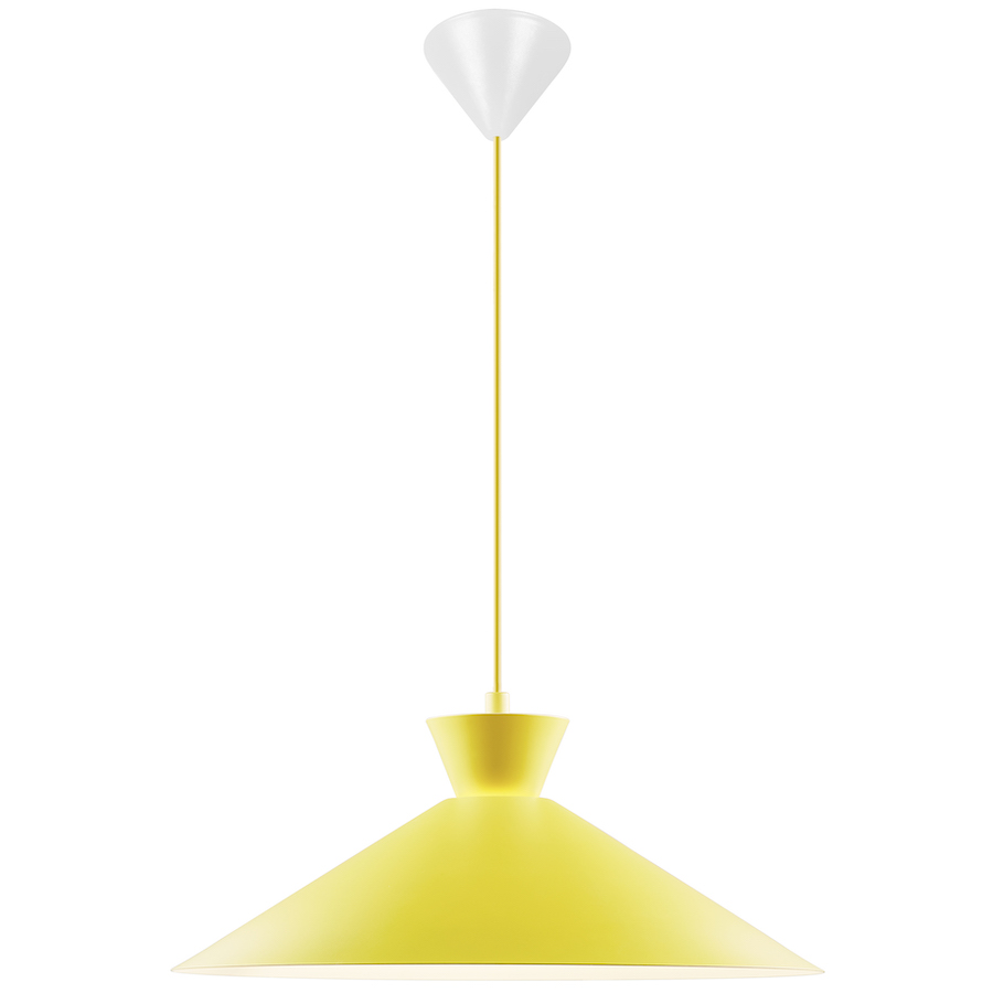 Duża lampa wisząca Dial 45 - żółty stożek