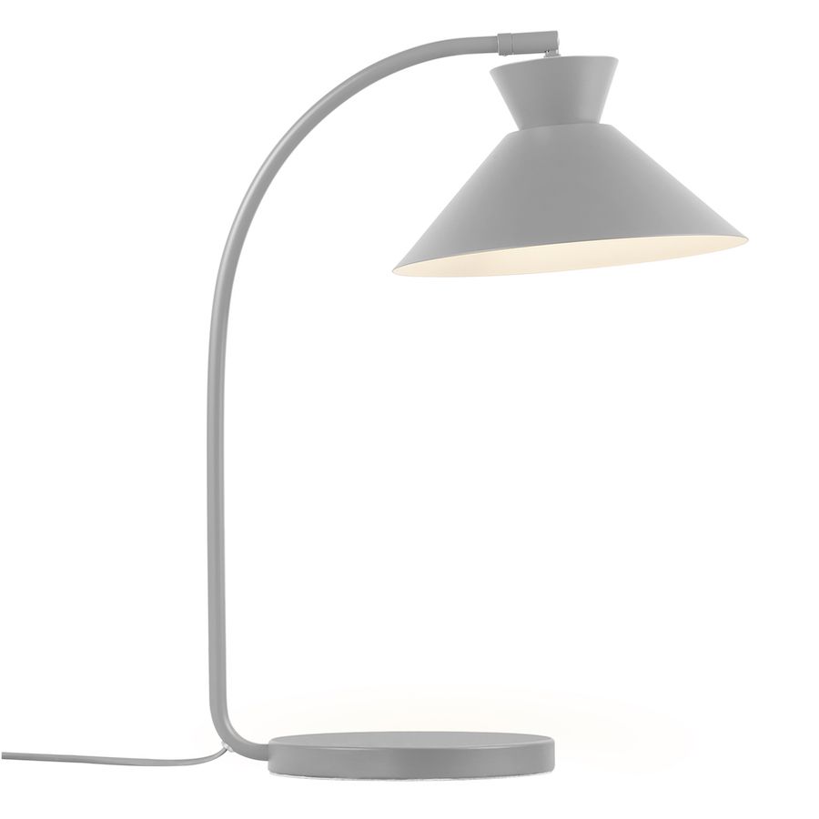 Szara lampa biurkowa Dial - regulowany klosz