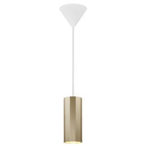 PROMO! Elegancka lampa wisząca Alanis - satynowy mosiądz