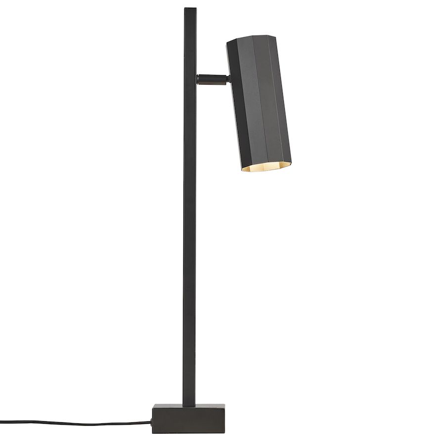 Lampa biurkowa czarna z kloszem nowoczesnym