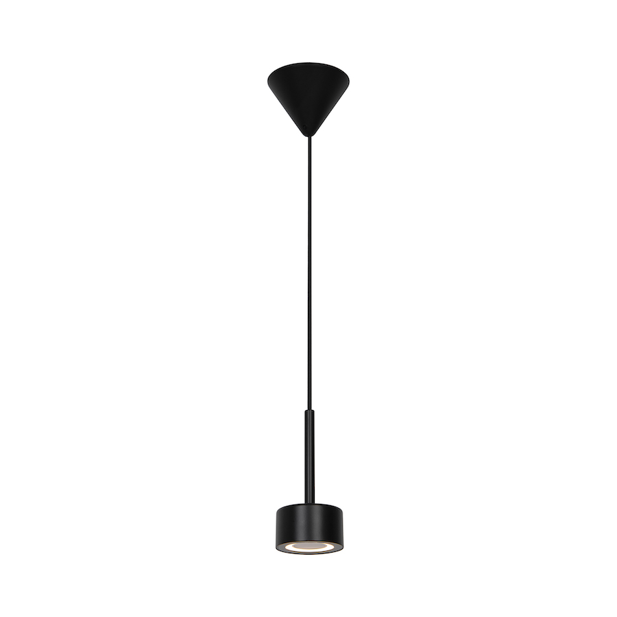 Nowoczesna lampa wisząca LED w kolorze czarnym