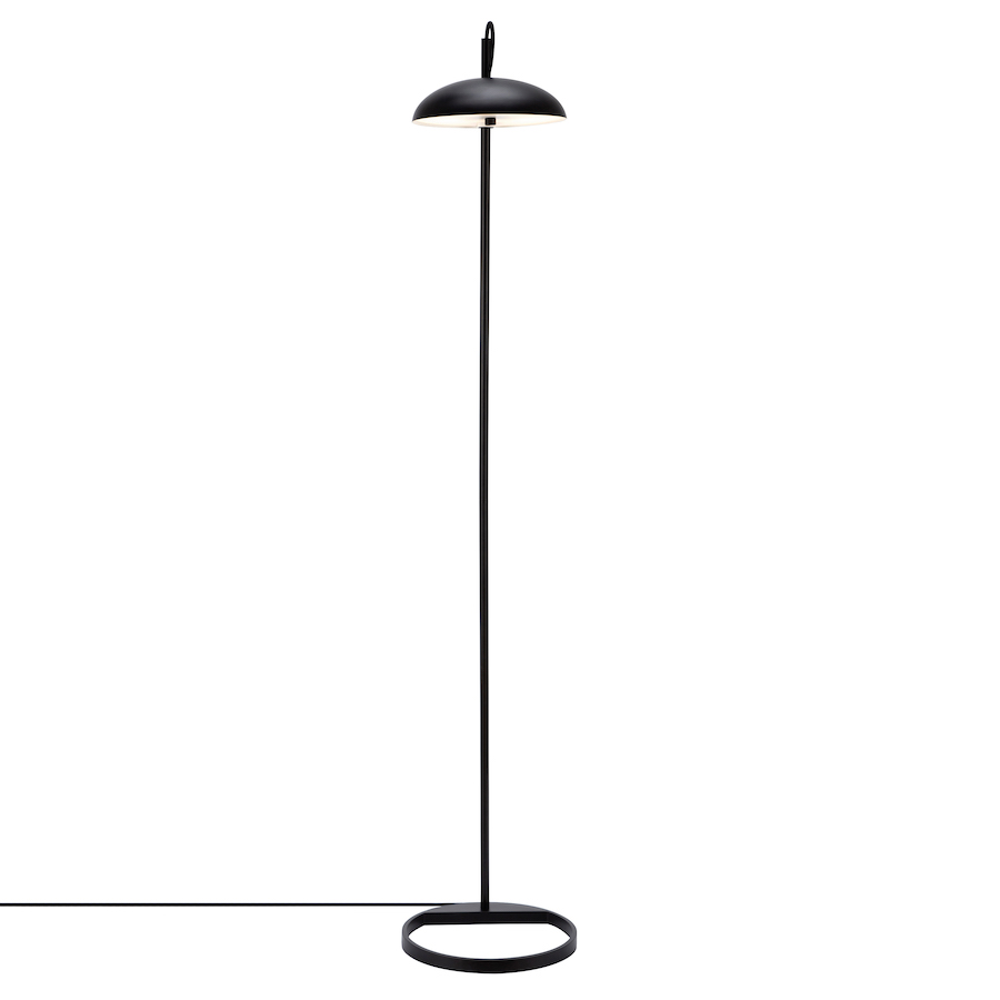 Lampa podłogowa z kloszem i długim przewodem
