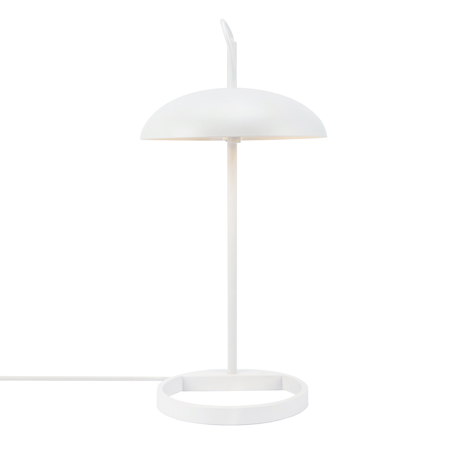 Lampa stołowa w kolorze białym z przewodem
