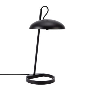 Czarna lampa stołowa loftowa Versale - DFTP, okrągły klosz