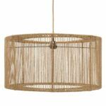 Lampa okrągła wisząca wykonana z rattanu