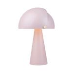 Oryginalna lampa stołowa w kolorze różowym
