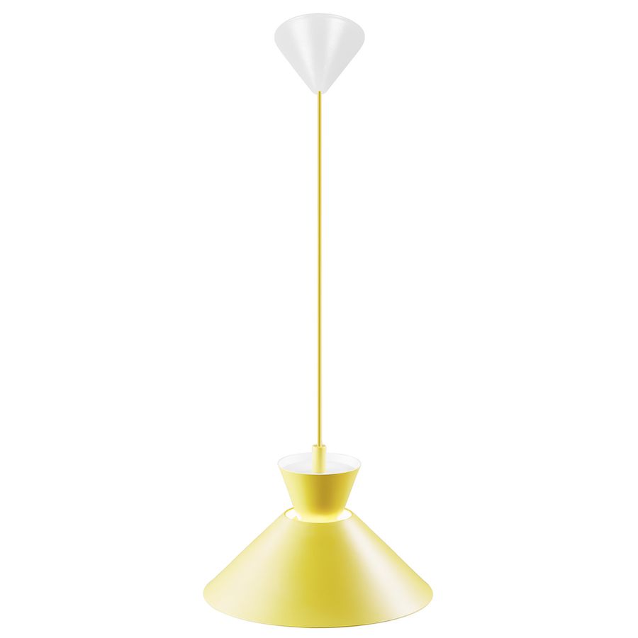 Nowoczesna lampa wisząca Dial 25 - żółty stożek