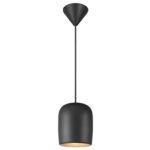 Minimalistyczna lampa wisząca Notti 10 - czarna, skandynawski styl - 1