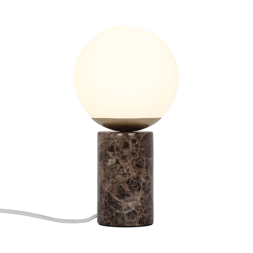 Lampa stołowa Lilly - art deco, brązowy marmur