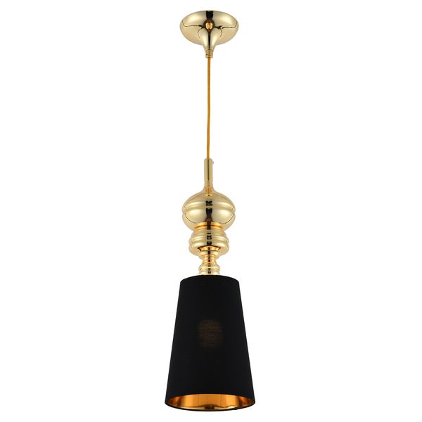 Lampa wisząca z dekoracyjnymi złotymi elementami