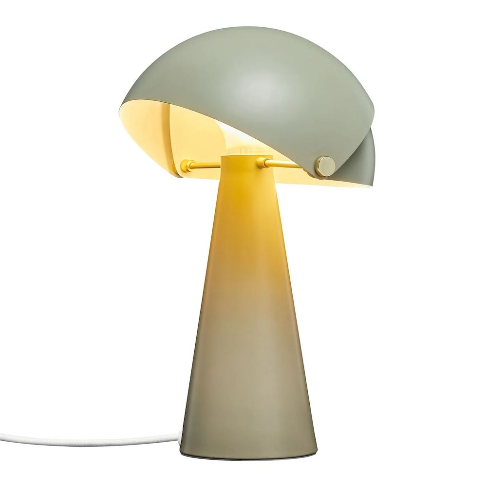Lampa stołowa z kloszem dekoracyjnym, nowoczesnym