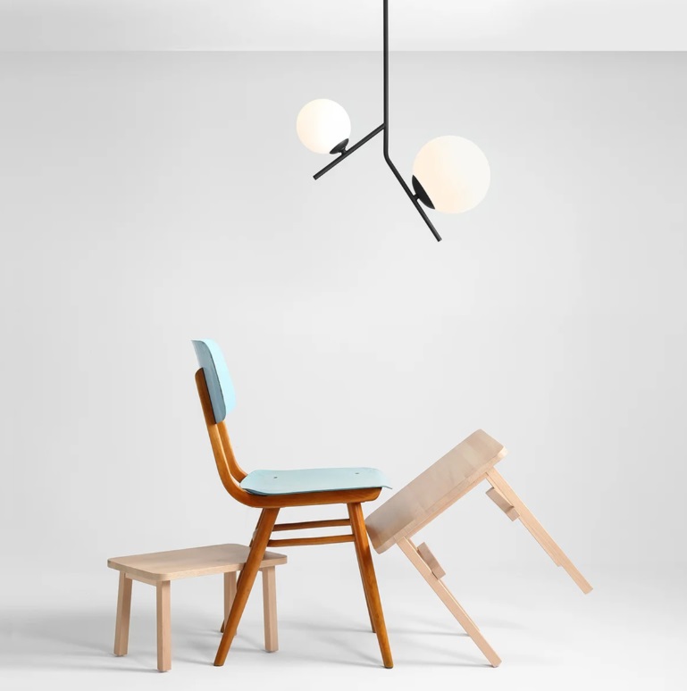 Czarna lampa sufitowa Gallia 2 - kule