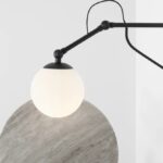 Czarny kinkiet kula - Soho Short Glass