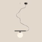 Lampa wisząca nad wyspę Beryl - 1 biała kula
