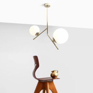 Złota lampa sufitowa Gallia 2 - elegancki żyrandol