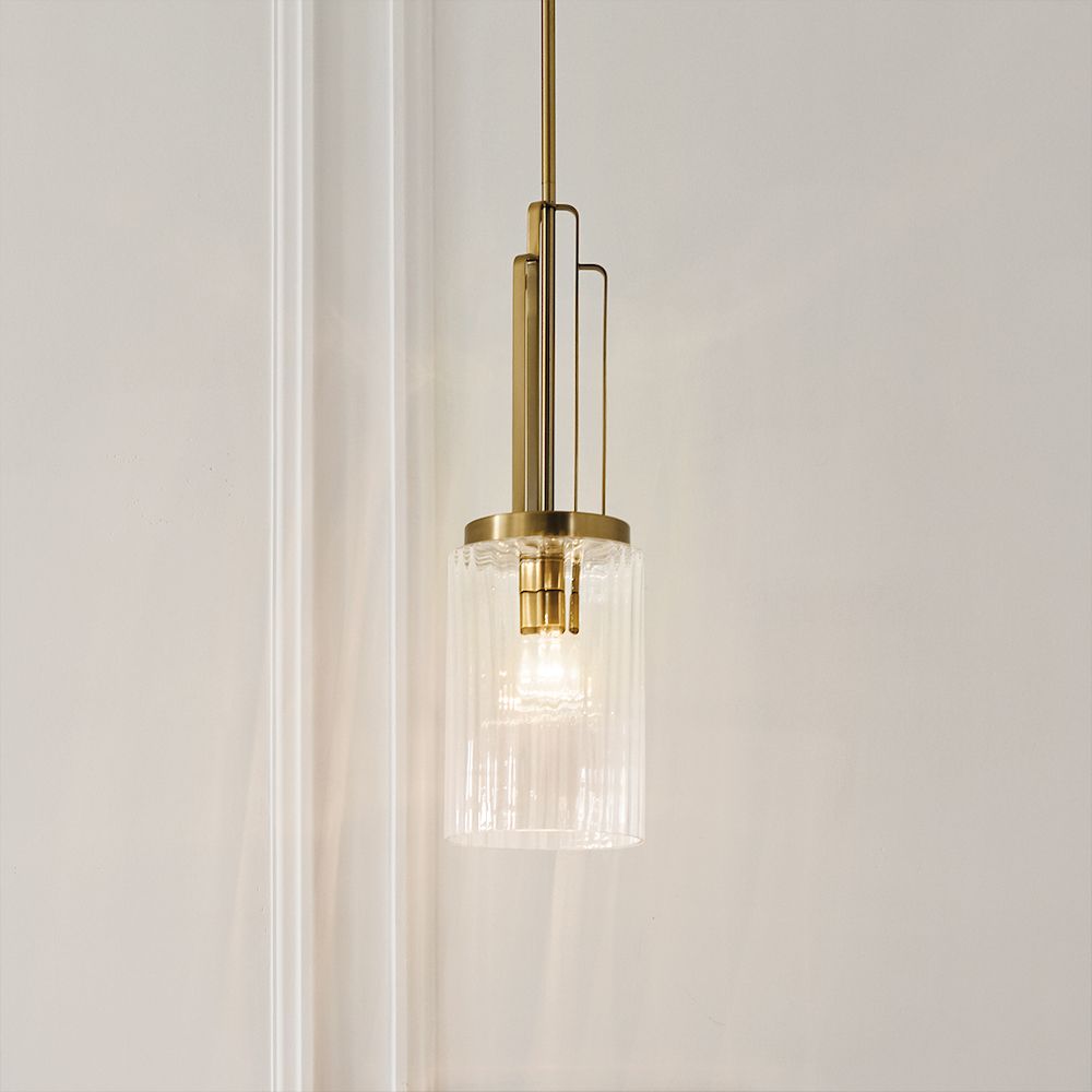 Elegancka dekoracyjna lampa wisząca z transparentnym kloszem