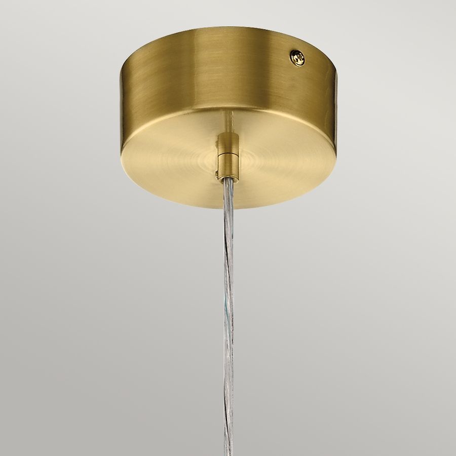 Lampa wisząca z podsufitką w kolorze szampańskiego złota