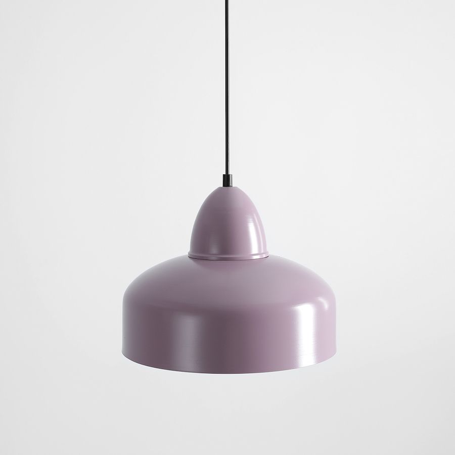 Lampa wisząca z kloszem w kolorze fioletowym