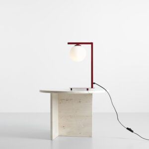 Lampa biurkowa Zac RED WINE Artera Colours - szklany klosz