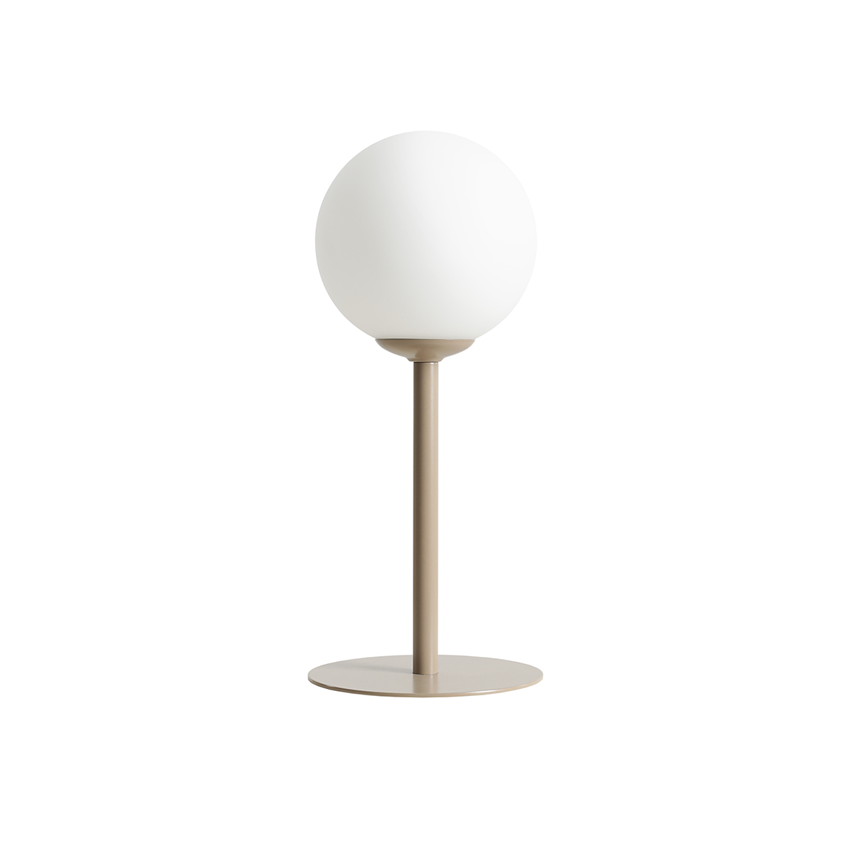 Beżowa lampa stołowa Pinne - mleczny klosz, limitowana kolekcja Artera Colours