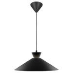 Dekoracyjna lampa stożek w kolorze czarnym