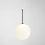 Złota lampa wisząca Bosso 30 Aldex - szklana kula