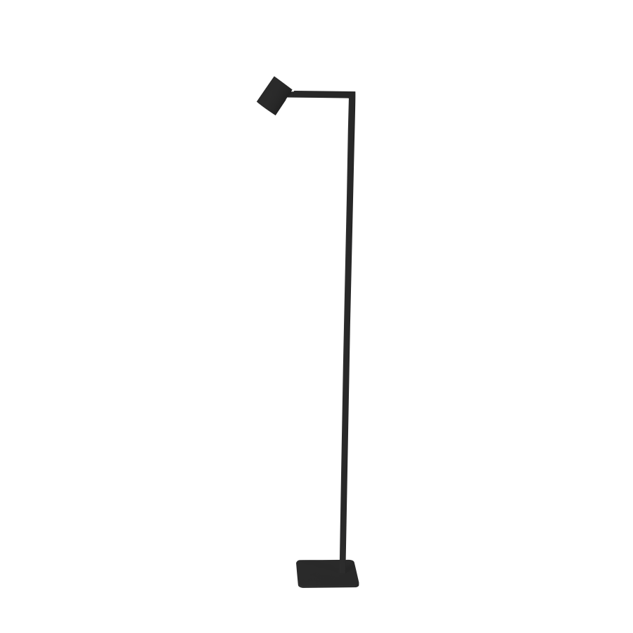 Lampa podłogowa czarna minimalistyczna
