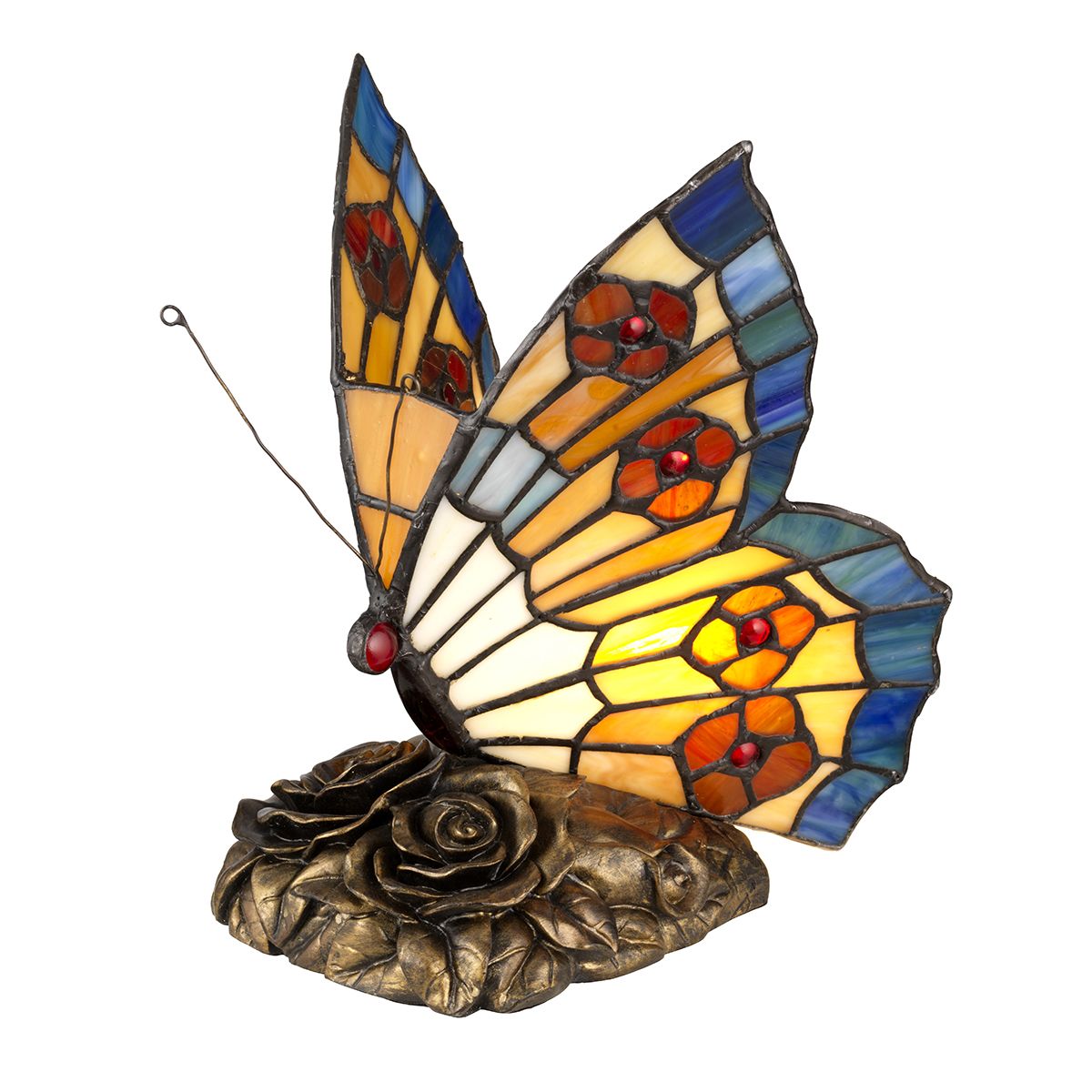 Lampa dekoracyjna Tiffany - w kształcie motyla