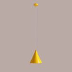 Dekoracyjna lampa wisząca w kolorze żółtym