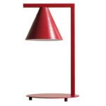 Stołowa lampa dekoracyjna w kolorze czerwonym