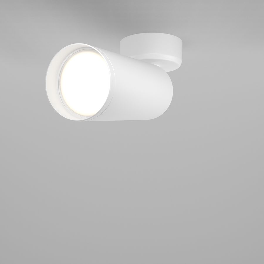Lampa sufitowa z kloszem regulowanym białym