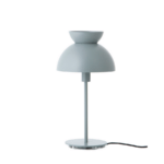 szałwiowa lampa stołowa z półokrągłym kloszem