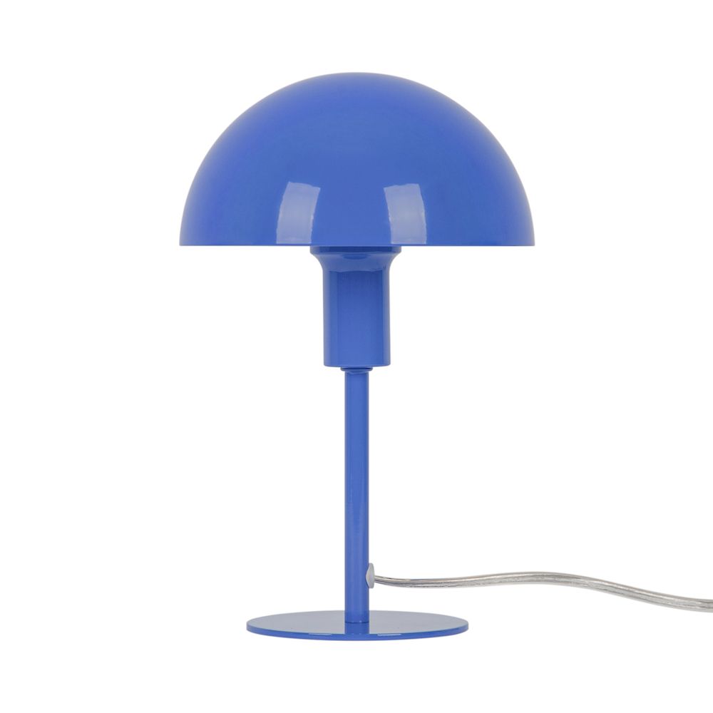 Mała lampa stołowa w kolorze niebieskim, połysk