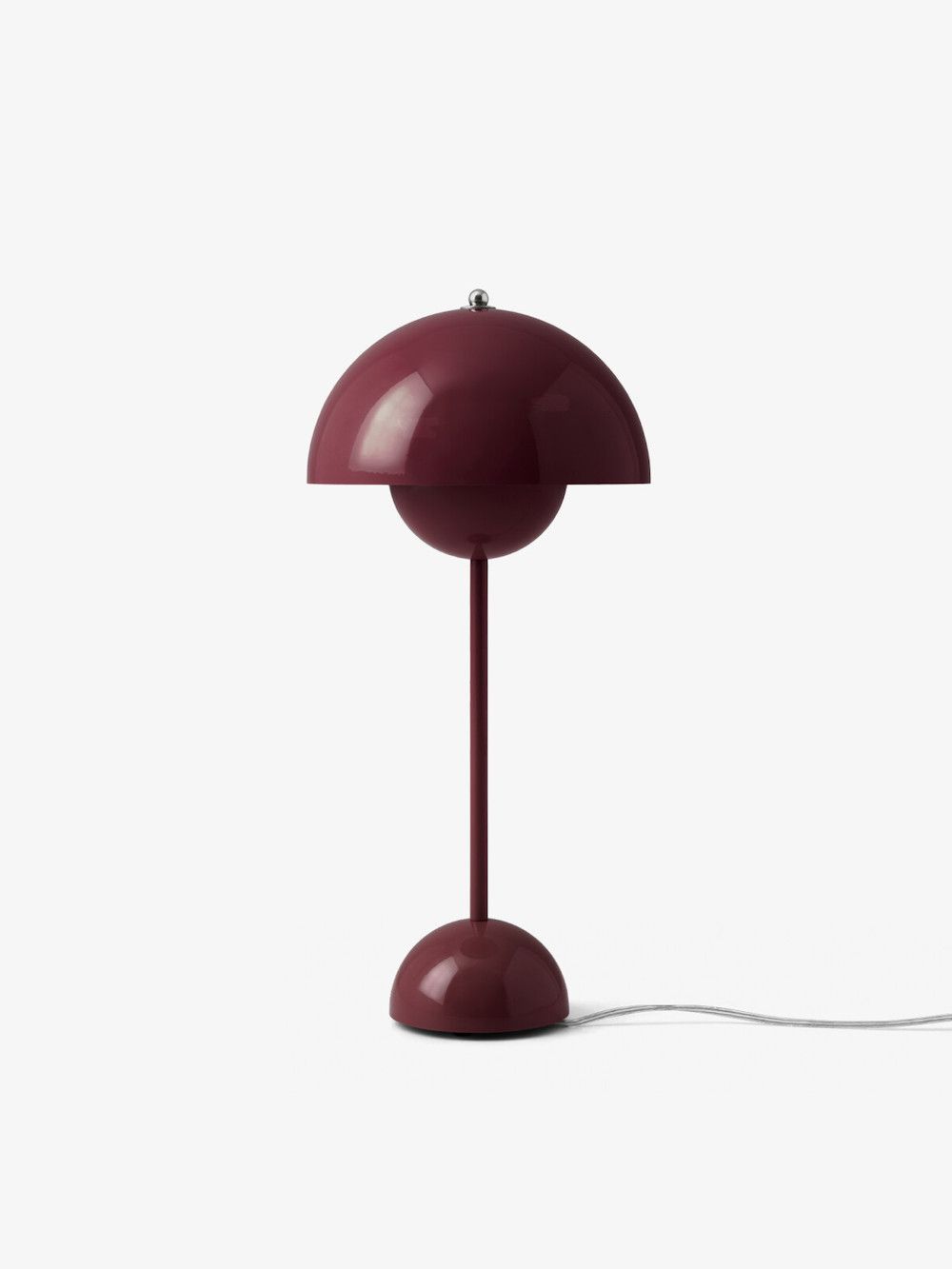 Lampa stołowa w kolorze śliwkowym