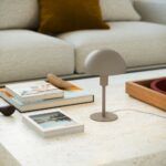 Lampa stołowa brązowa do minimalistycznego salonu - Ellen mini