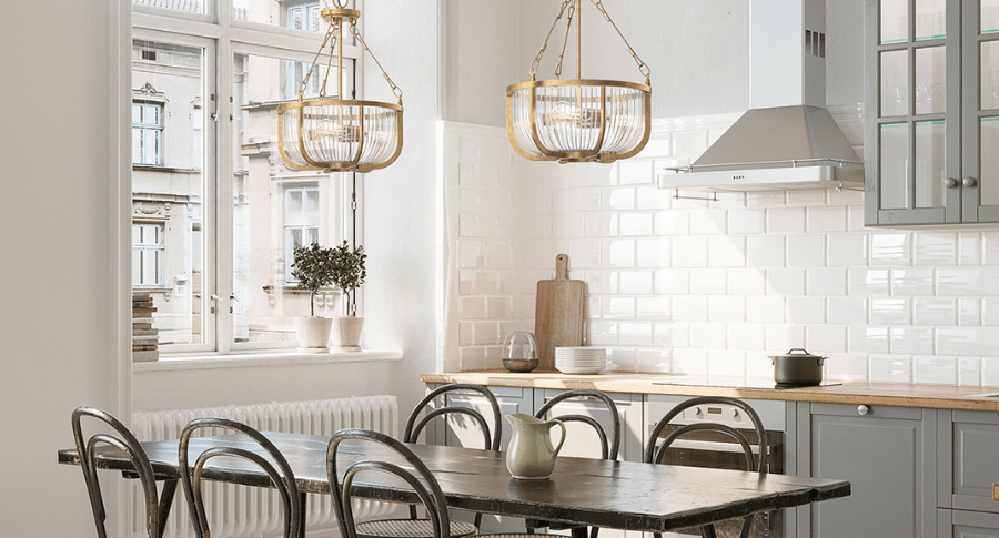 eleganckie lampy w stylu modern classic do kuchni w kamienicy