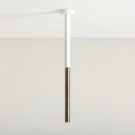 Złoto biała cienka lampa sufitowa - Stick S - tuba