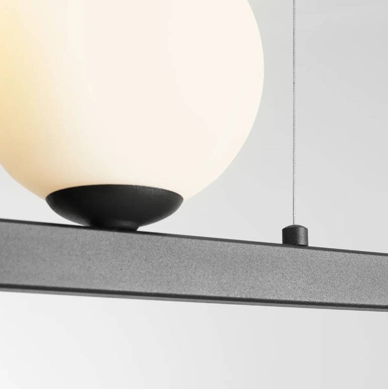 Lampa wisząca Garda 4 - czarna podstawa
