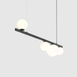 Lampa wisząca nad stół Garda 4 - czarna podstawa